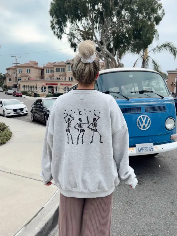 (SIZE SMALL) EMBROIDER SKELETON SWEATSHIRT sold by Sunkissed Coconut