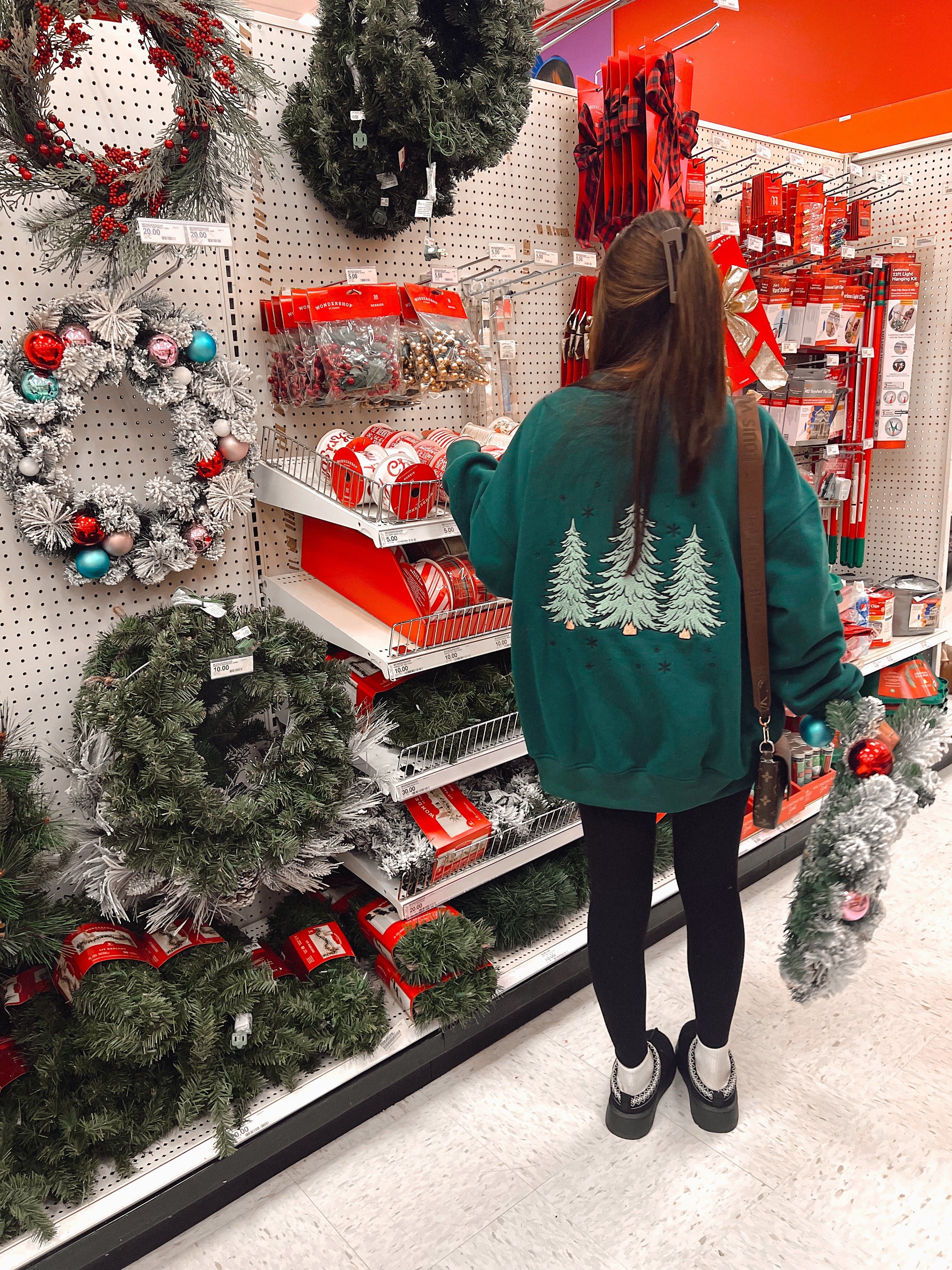 Winter Green Christmas Tree Embroider Sweatshirt sold by Sunkissed Coconut product image thumbnail 13