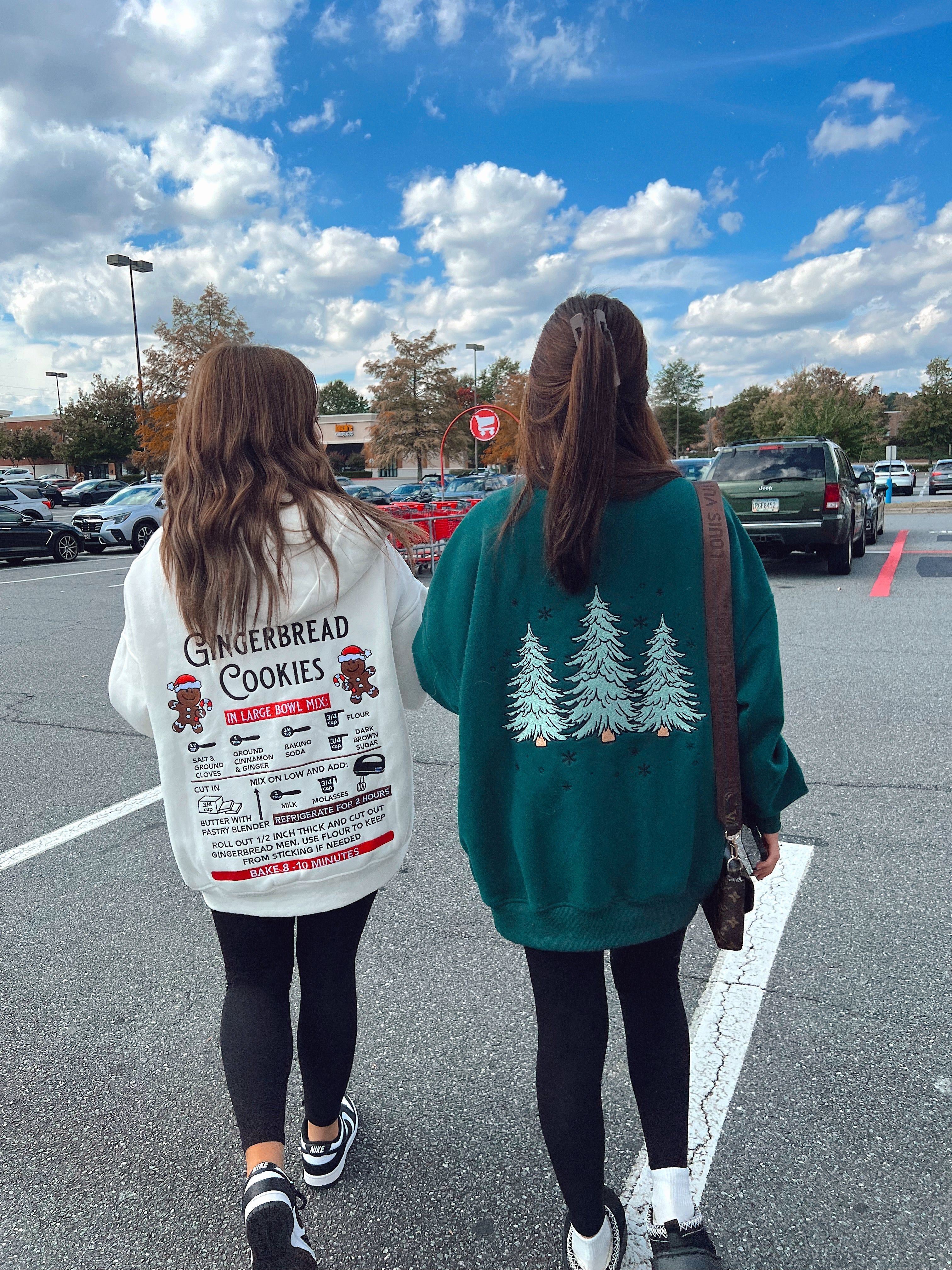 Winter Green Christmas Tree Embroider Sweatshirt sold by Sunkissed Coconut product image thumbnail 3