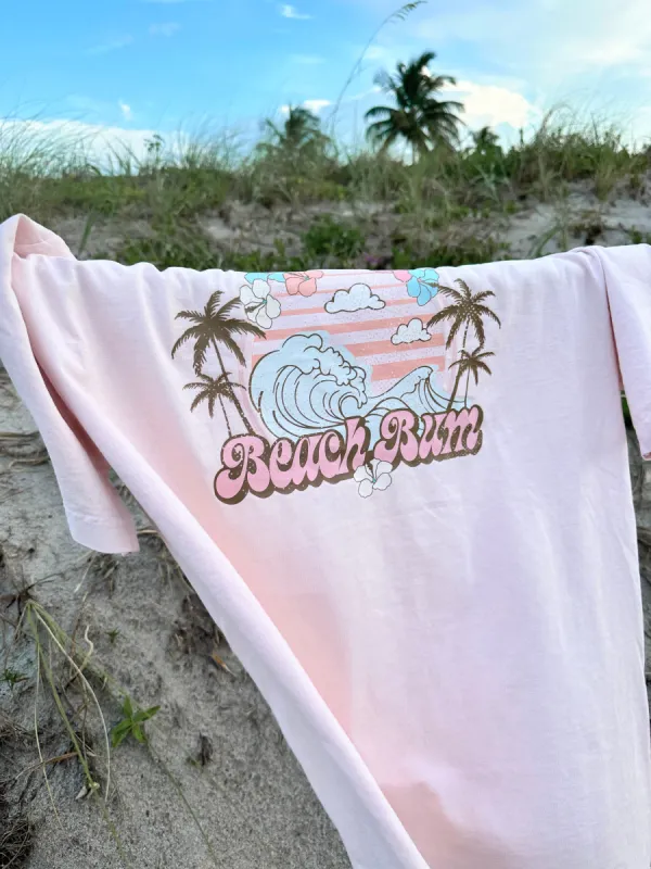 BEACH BUM WAVES TEE sold by Sunkissed Coconut