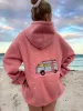 Ice Cream Pink Embroider Van Star Hoodie sold by Sunkissed Coconut