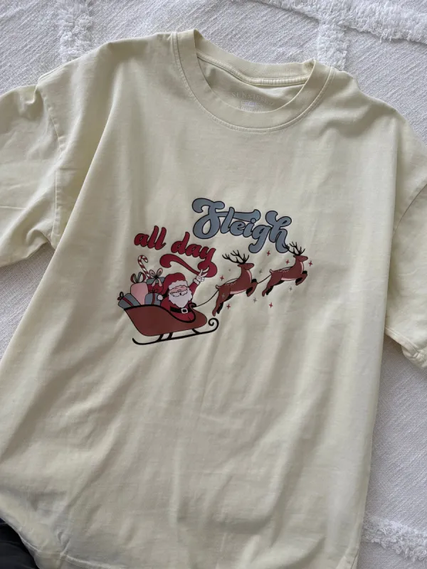 Sleigh All Day Light Heavyweight Tee sold by Sunkissed Coconut