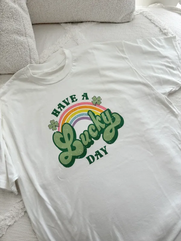 Have A Lucky Day Rainbow Tee sold by Sunkissed Coconut