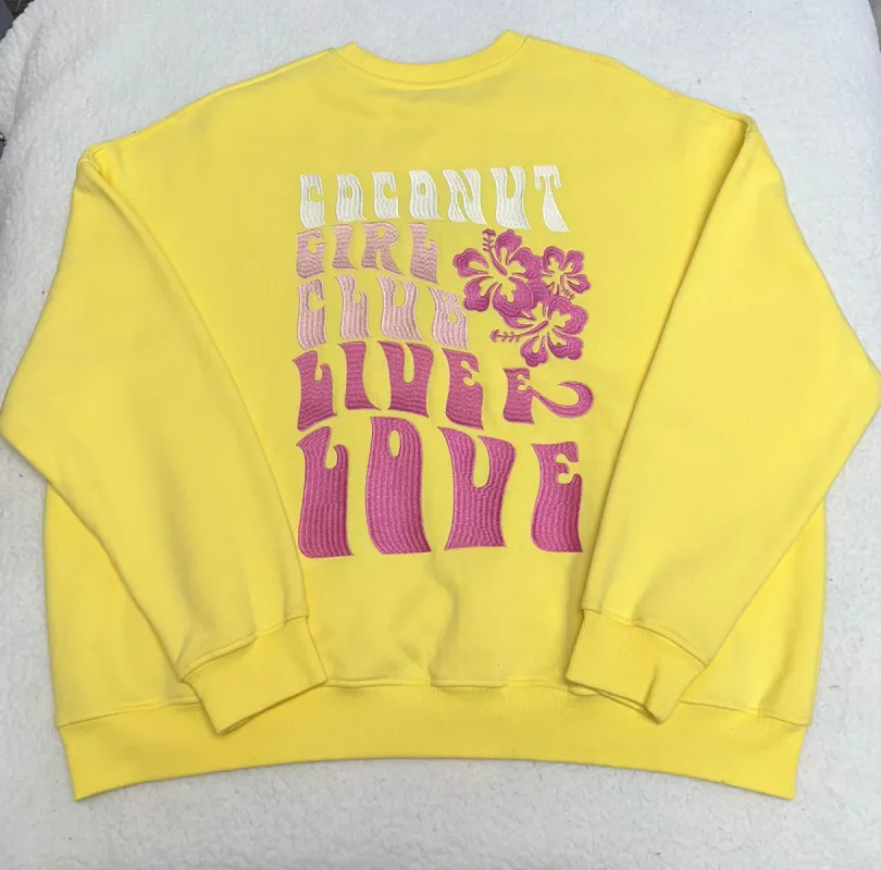 Coconut Girl Club Sweatshirt sold by Sunkissed Coconut