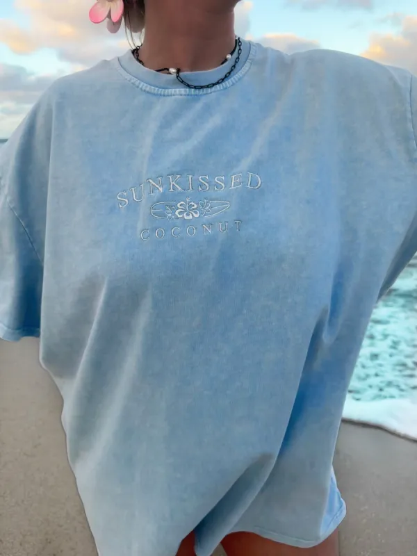 EMBROIDER SUNKISSEDCOCONUT TEE sold by Sunkissed Coconut