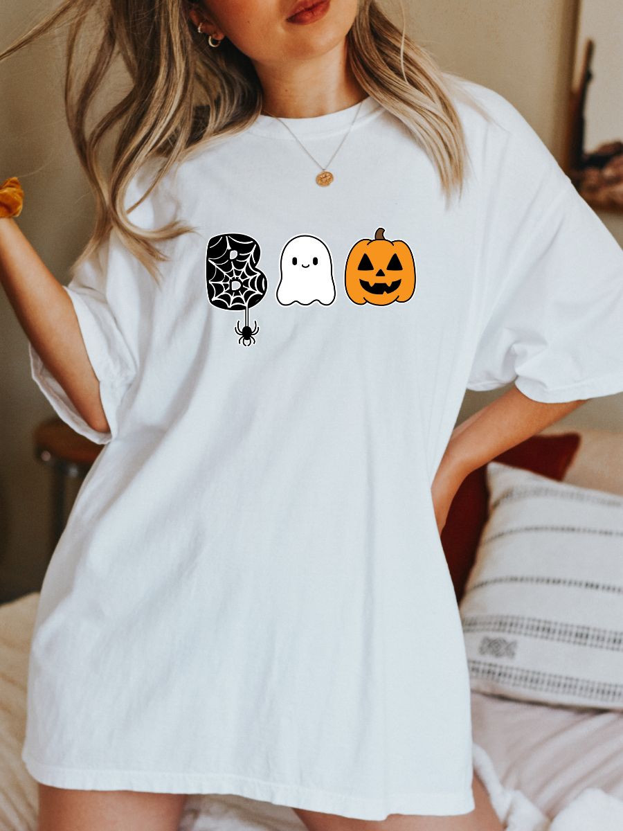 Spooky BOO Pumpkin Tshirt sold by Sunkissed Coconut product image thumbnail 7