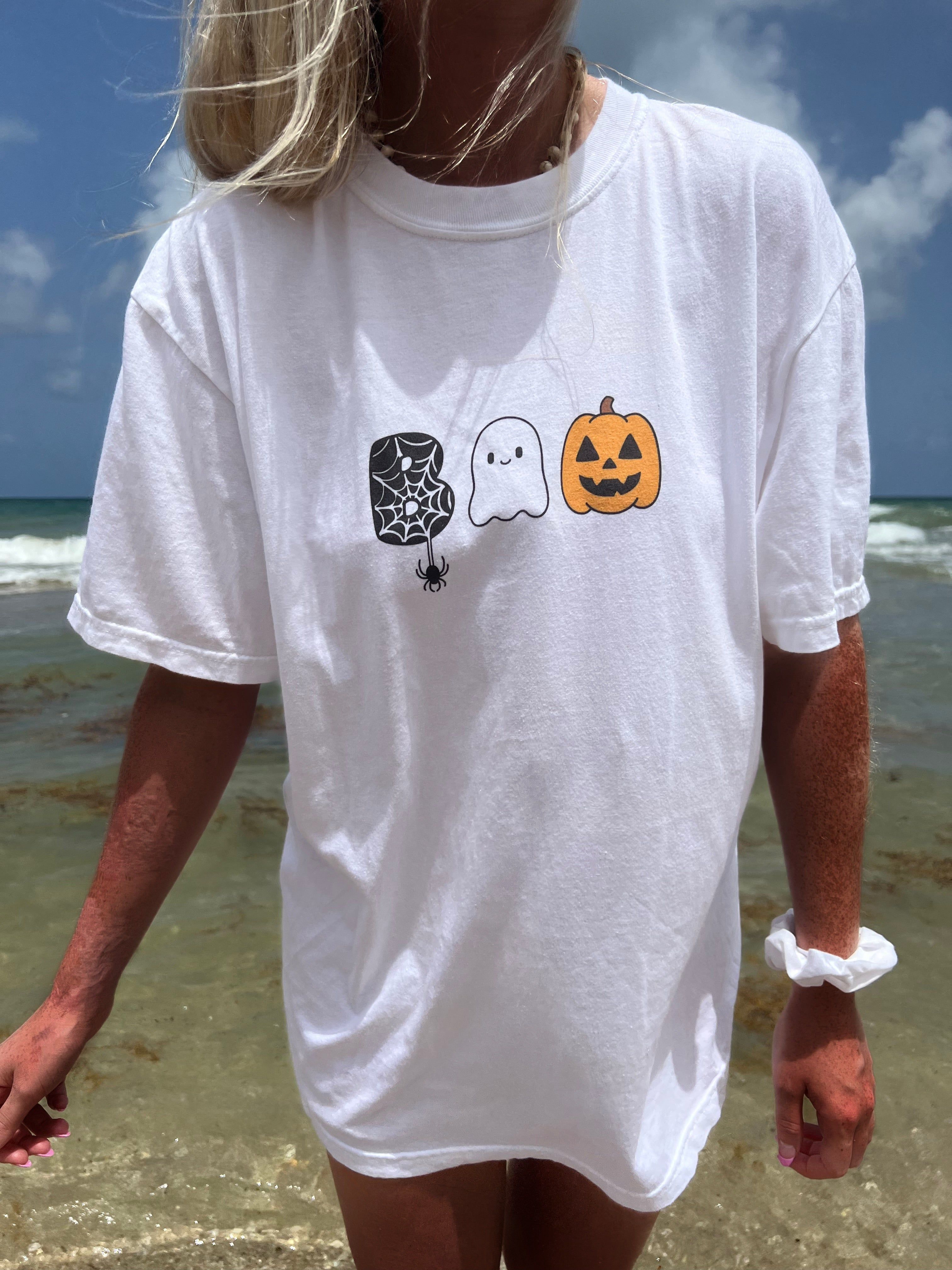 Spooky BOO Pumpkin Tshirt sold by Sunkissed Coconut product image thumbnail 3
