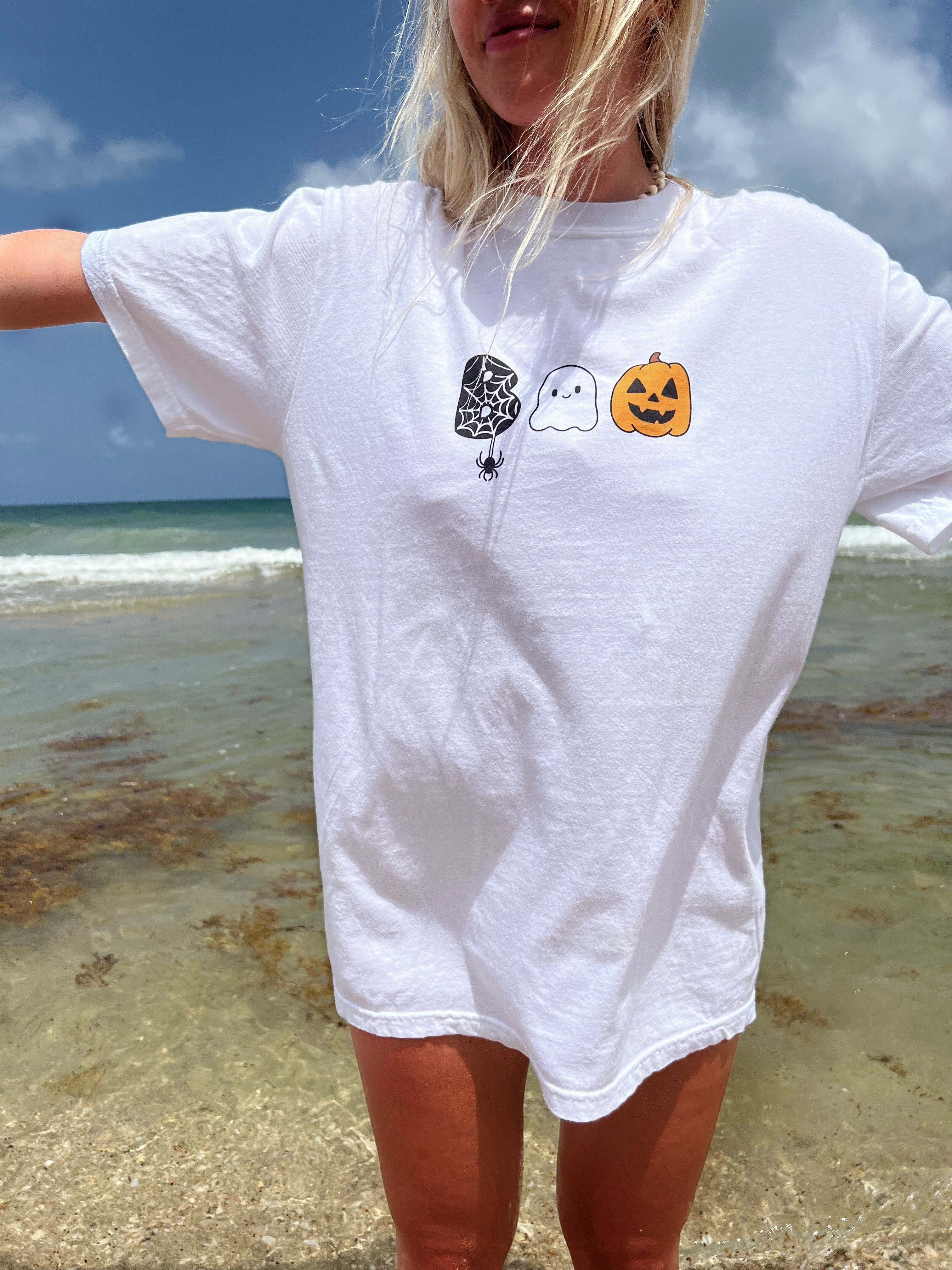 Spooky BOO Pumpkin Tshirt sold by Sunkissed Coconut product image thumbnail 4