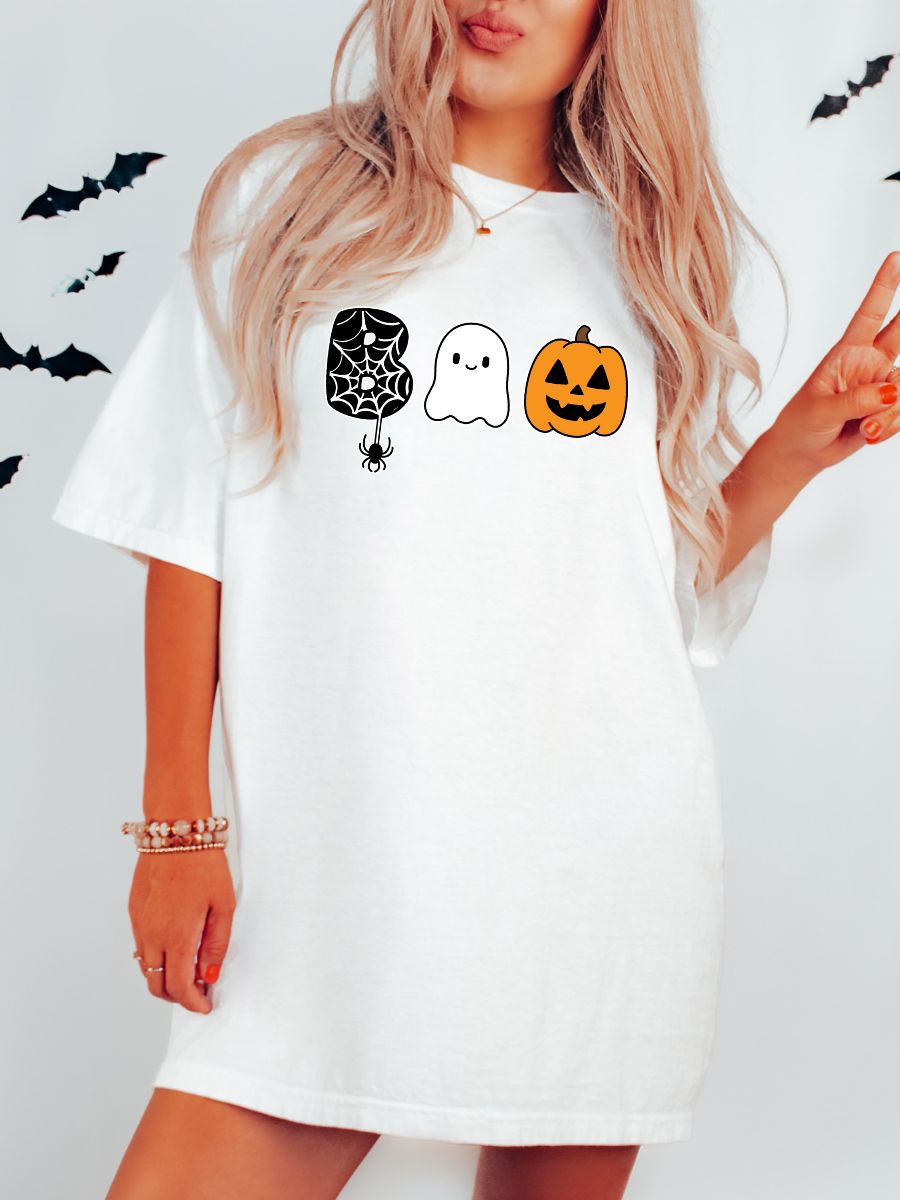 Spooky BOO Pumpkin Tshirt sold by Sunkissed Coconut product image thumbnail 6