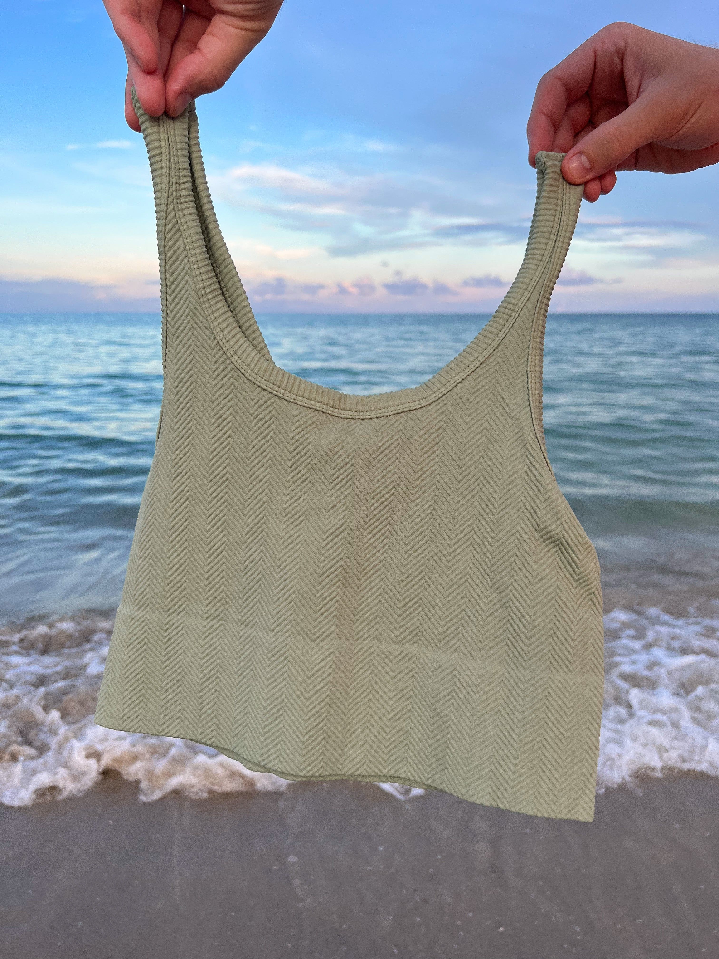 REVERSIBLE Natural Glow Essential Tank Top Basil sold by Sunkissed Coconut product image thumbnail 2