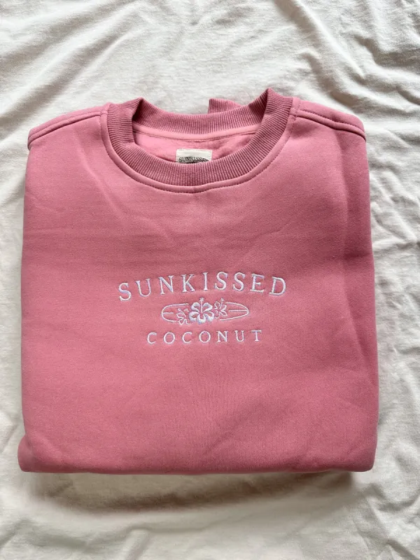 Taylor Ice Cream Pink Embroider Sunkissedcoconut Sweatshirt sold by Sunkissed Coconut