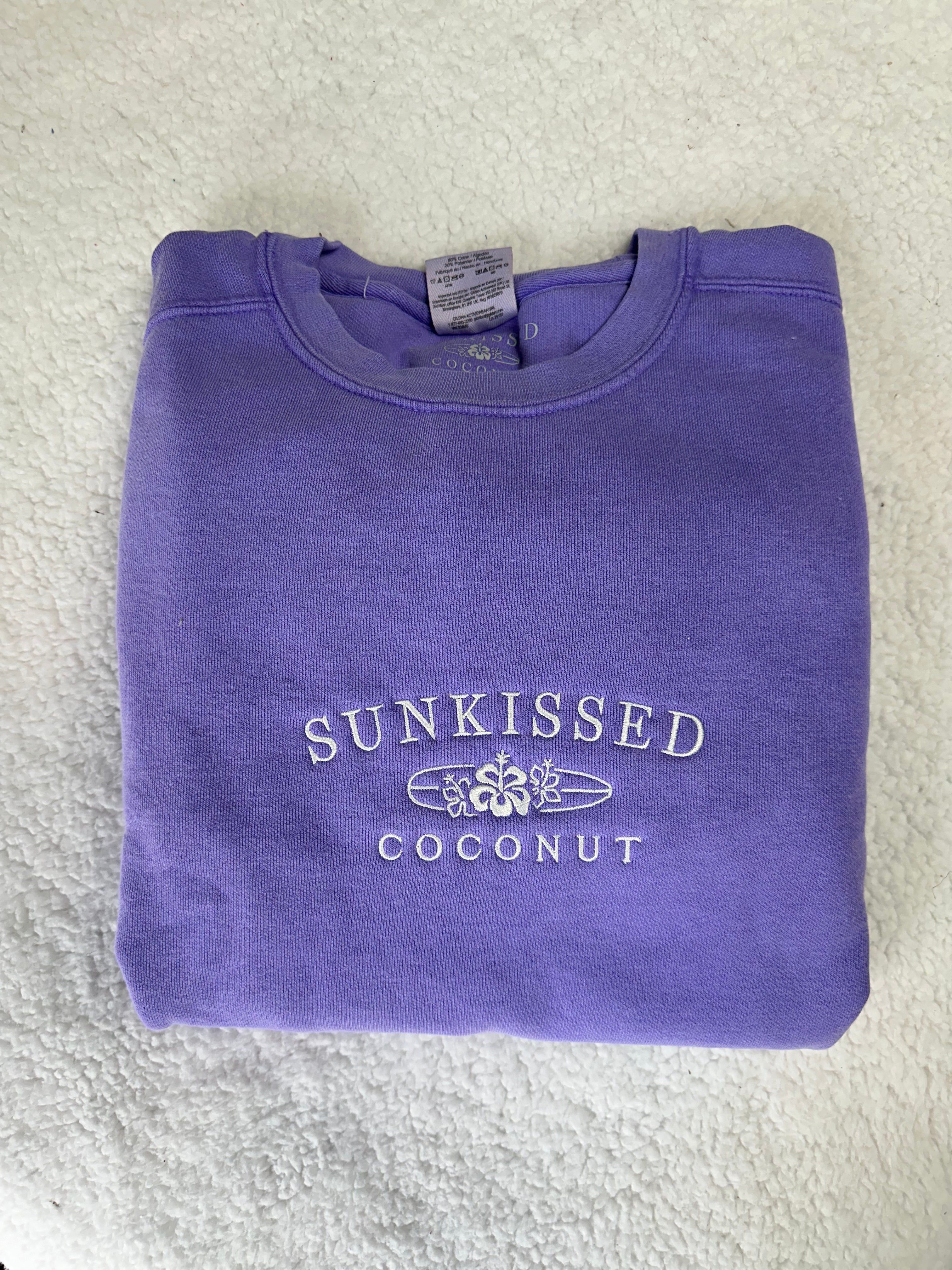Embroidered Logo Comfort Colors Sweatshirt sold by Sunkissed Coconut