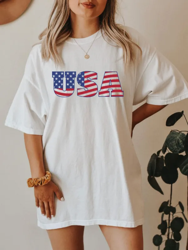 Flag USA Independence Day Tee sold by Sunkissed Coconut