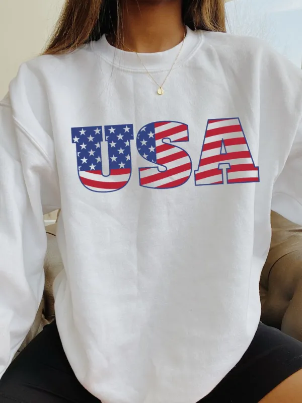 Flag USA Independence Day Sweatshirt sold by Sunkissed Coconut