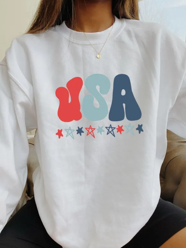 Groovy USA 4th of July Sweatshirt sold by Sunkissed Coconut