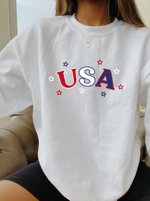 Red, White, And Blue USA Independence Day Sweatshirt sold by Sunkissed Coconut