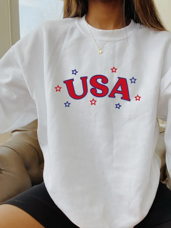 Red USA Independence Day Sweatshirt sold by Sunkissed Coconut