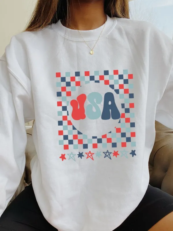 Groovy USA 4th of July Sweatshirt sold by Sunkissed Coconut