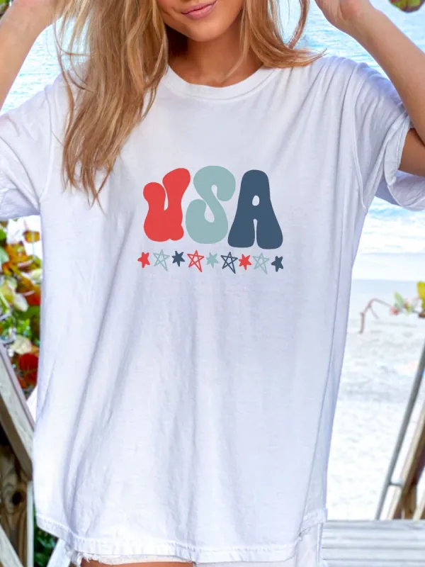 Groovy USA 4th of July Tee sold by Sunkissed Coconut
