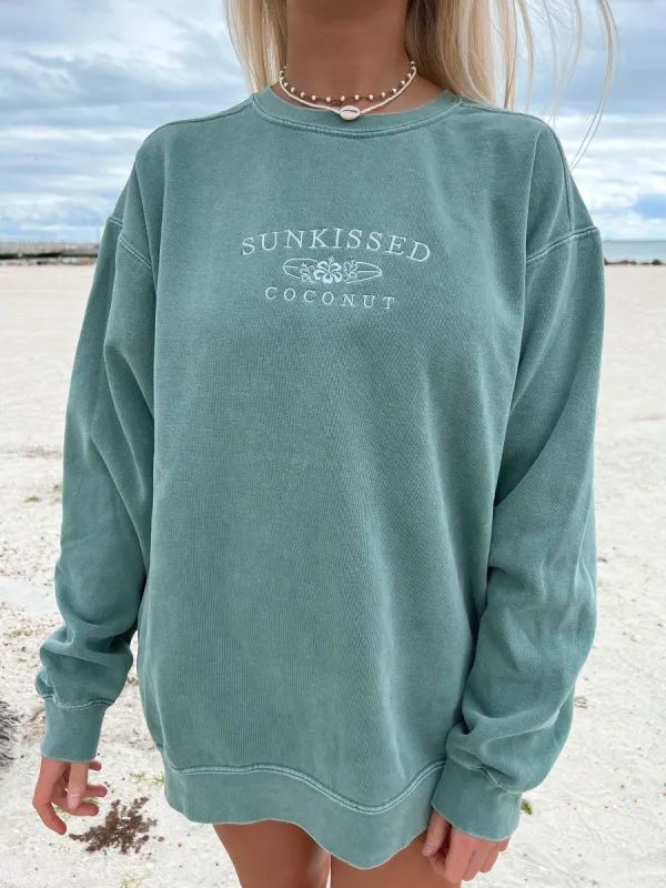Comfort Colors Embroider Sunkissedcoconut Sweatshirt sold by Sunkissed Coconut