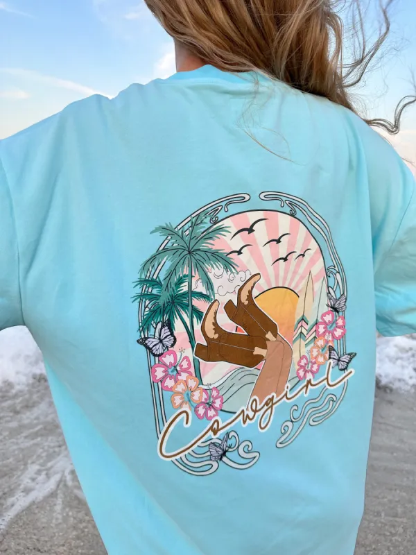 COASTAL COWGIRL TEE sold by Sunkissed Coconut