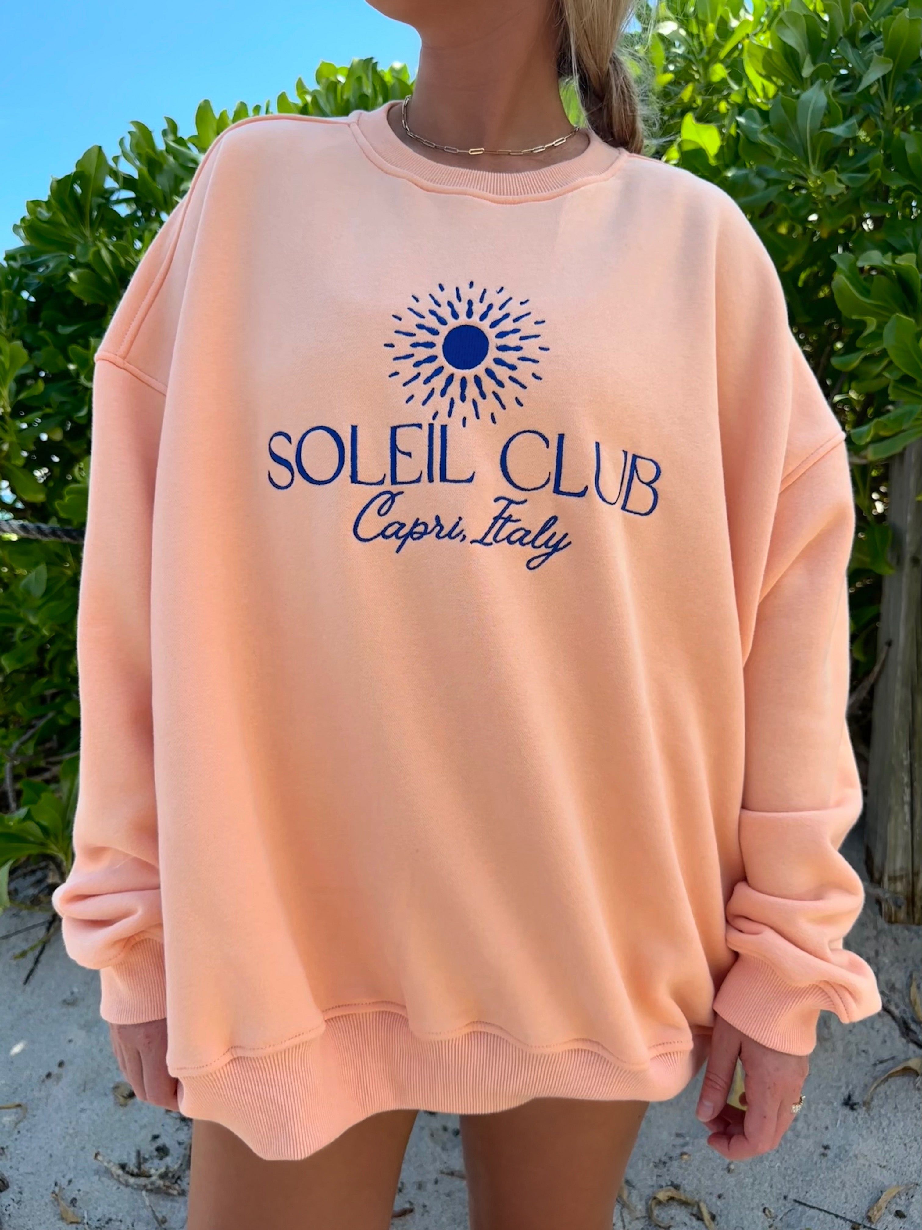 SOLEIL CLUB SWEATSHIRT sold by Sunkissed Coconut product image thumbnail 3