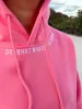 Hibiscus Pink Do What Makes You Happy Embroider Hoodie sold by Sunkissed Coconut