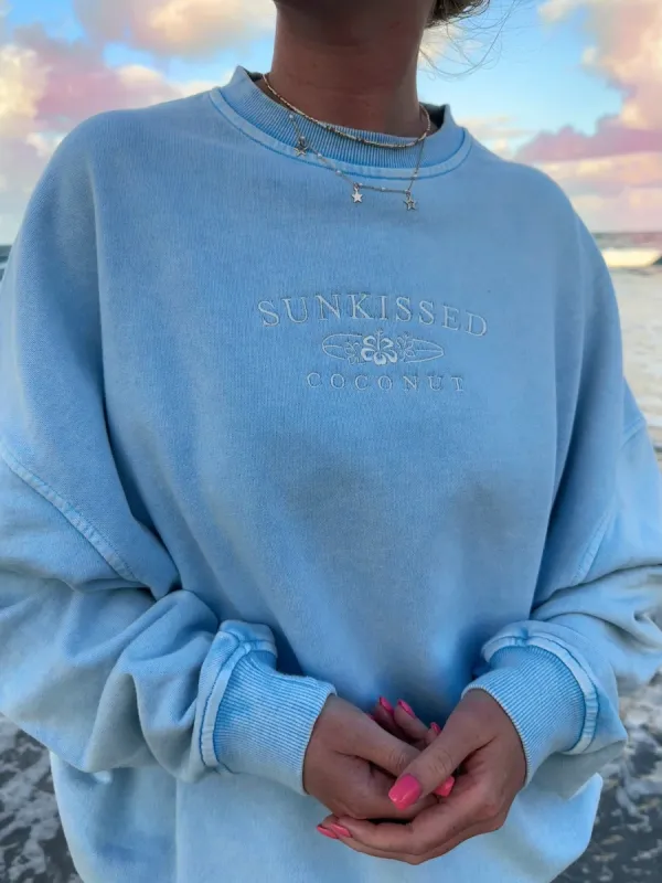 EMBROIDER SUNKISSEDCOCONUT SWEATSHIRT sold by Sunkissed Coconut