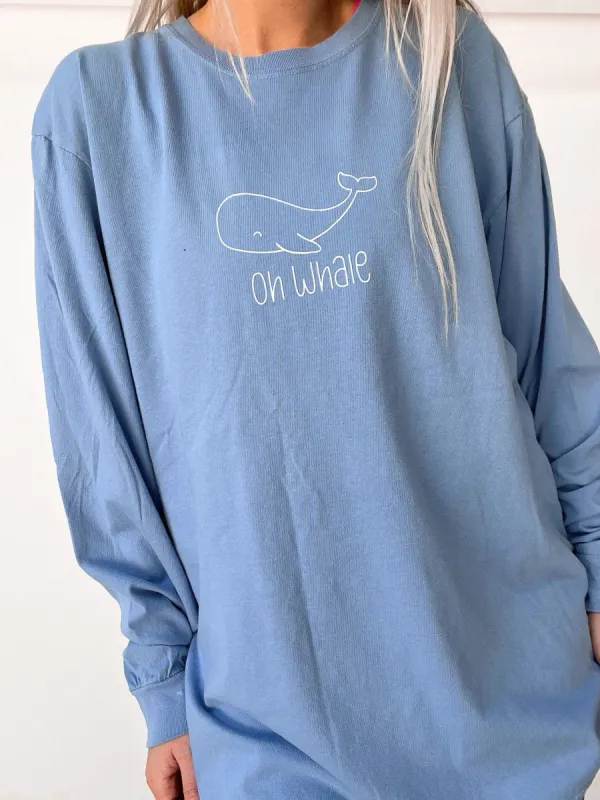 Care Free Oh Whale Long Sleeve Tee sold by Sunkissed Coconut
