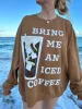 Bring Me An Iced Coffee Hazelnut Lightweight Sweatshirt sold by Sunkissed Coconut