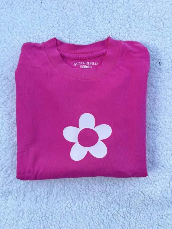 Checkered Flower Tee sold by Sunkissed Coconut