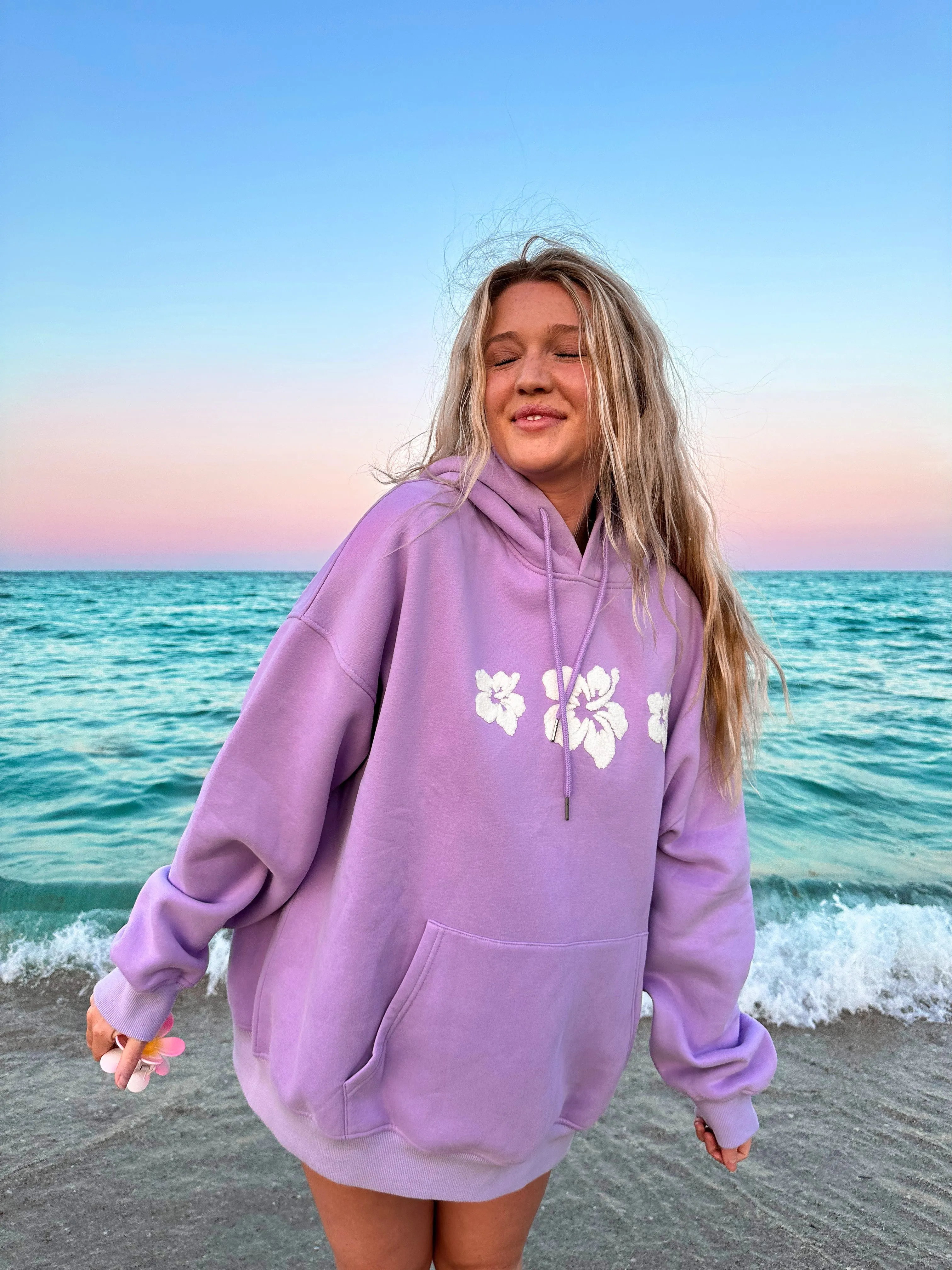 Hibiscus Flower Towel Embroider Hoodie sold by Sunkissed Coconut product image thumbnail 5