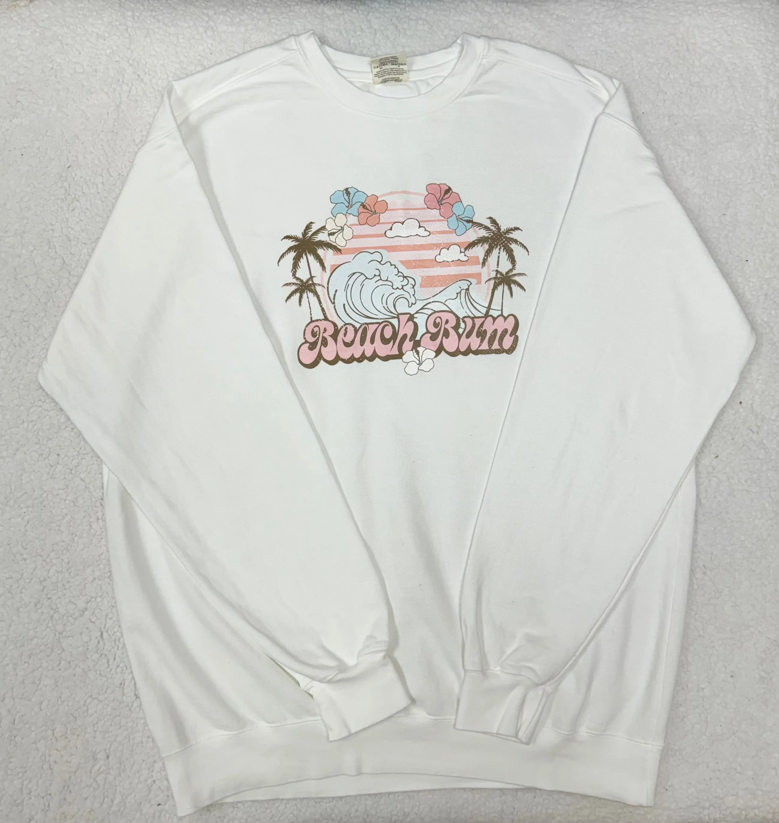 Beach Bum Comfort Colors Sweatshirt sold by Sunkissed Coconut product image thumbnail 2