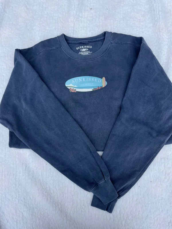 Logo Surfboard Comfort Colors Sweatshirt sold by Sunkissed Coconut