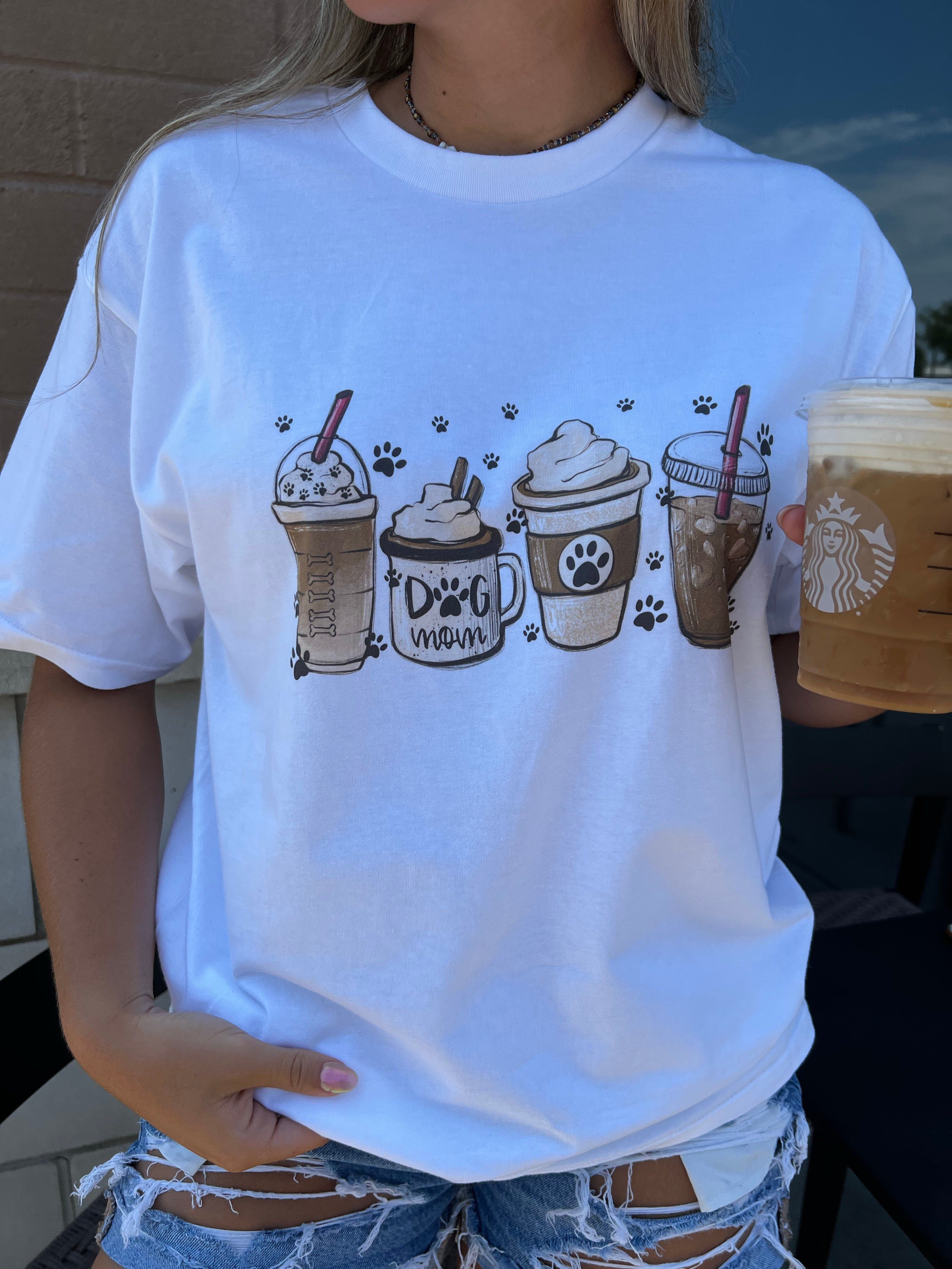 Dog Mom Coffee Tee sold by Sunkissed Coconut product image thumbnail 5