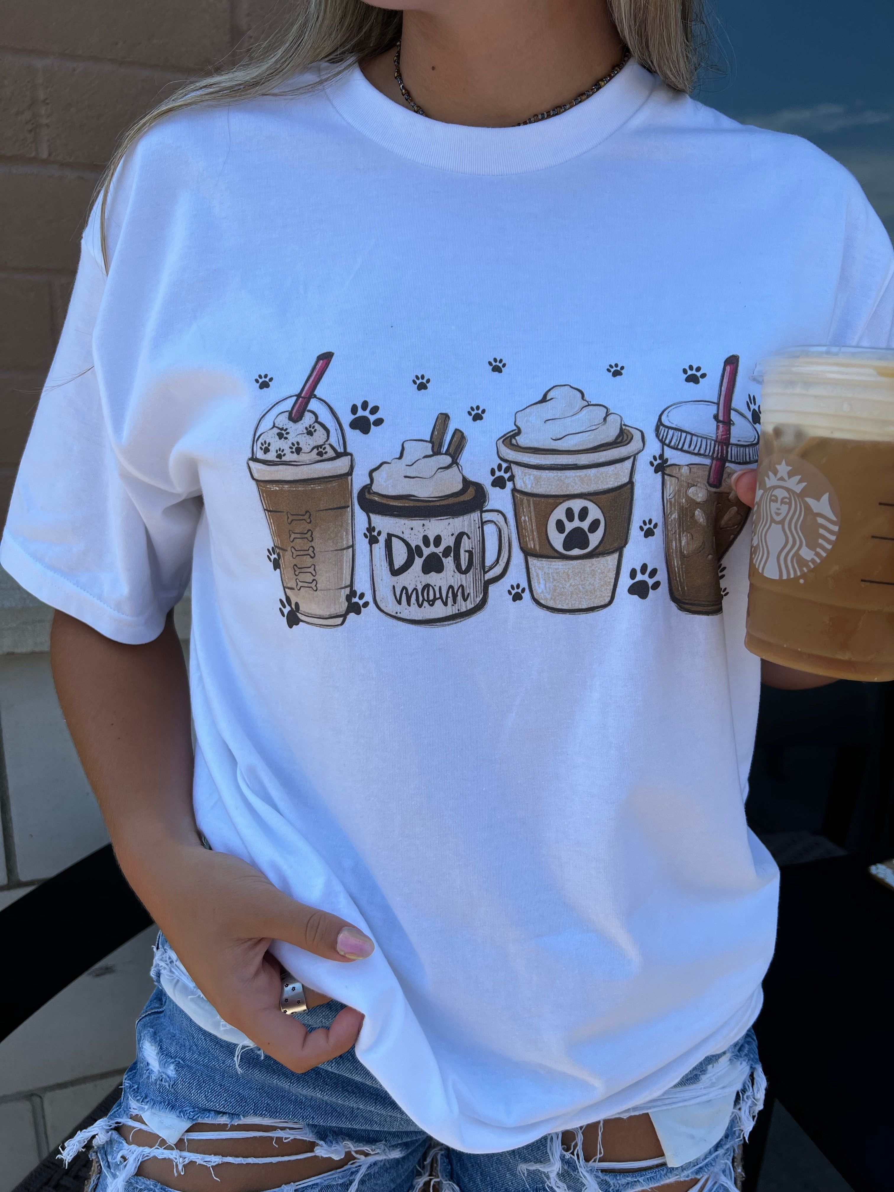 Dog Mom Coffee Tee sold by Sunkissed Coconut product image thumbnail 4