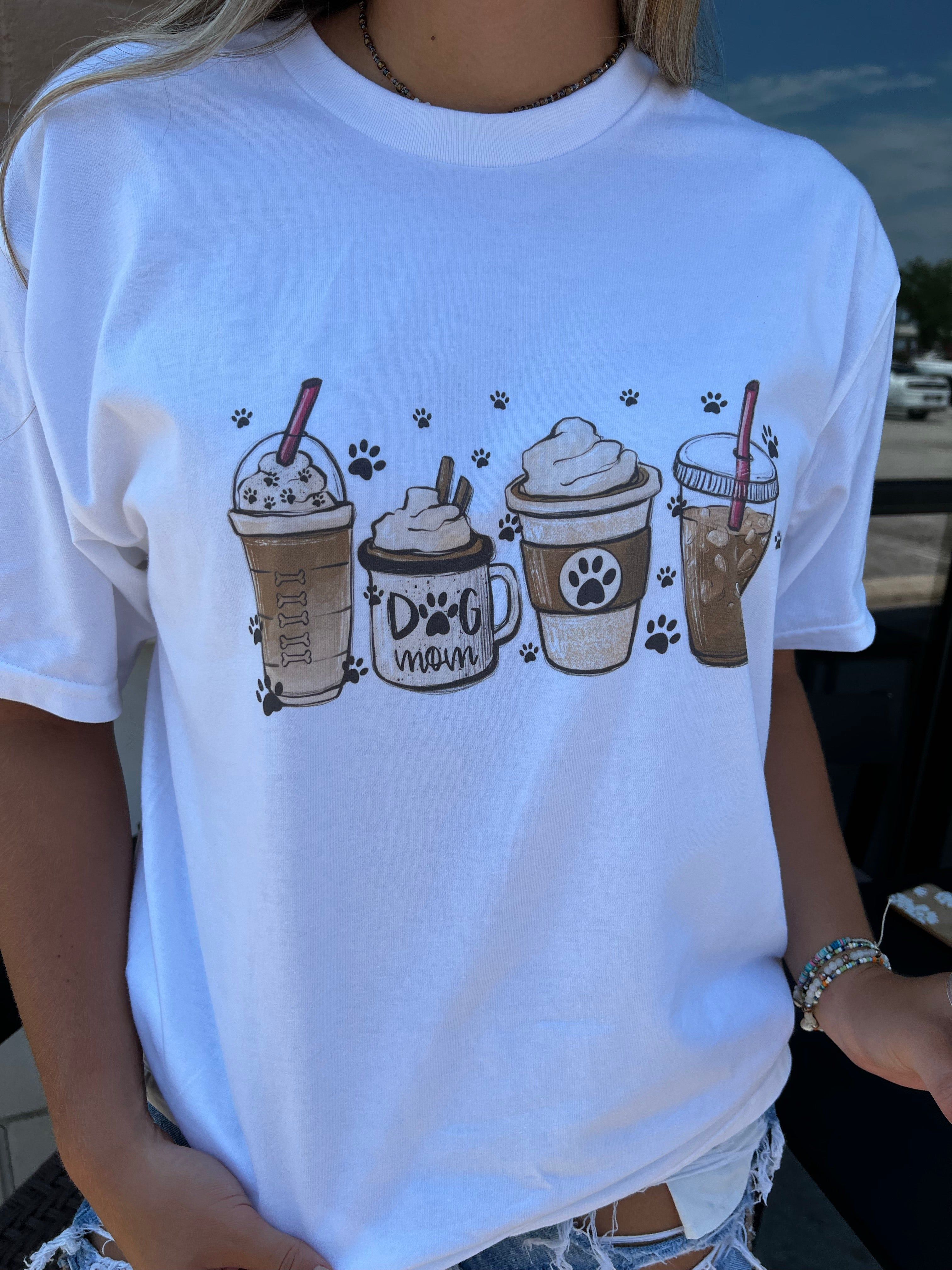 Dog Mom Coffee Tee sold by Sunkissed Coconut product image thumbnail 3