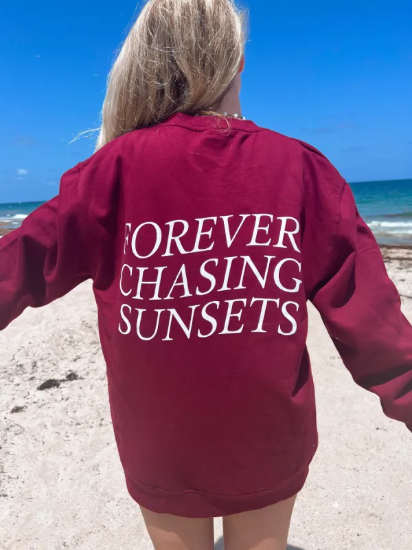 Forever Chasing Sunsets Sweatshirt sold by Sunkissed Coconut