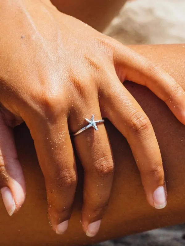 Starfish Adjustable Ring sold by Sunkissed Coconut