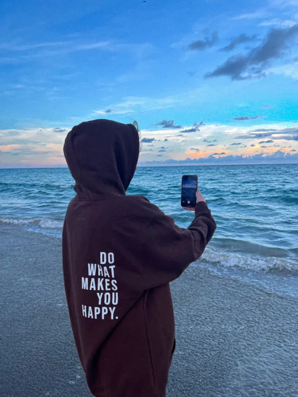 Do What Makes You Happy Chocolate Hoodie sold by Sunkissed Coconut