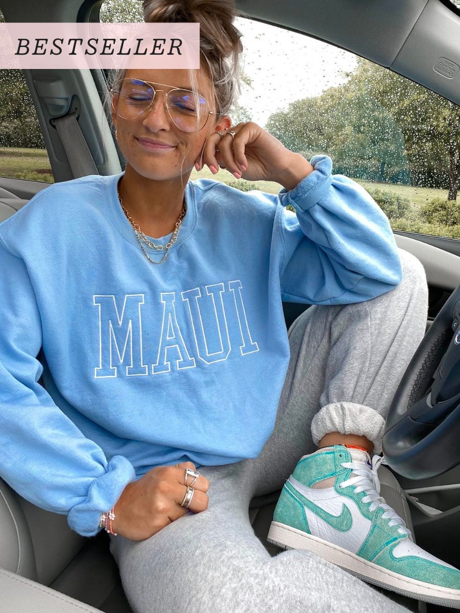 Embroider Maui Sweatshirt sold by Sunkissed Coconut product image thumbnail 2