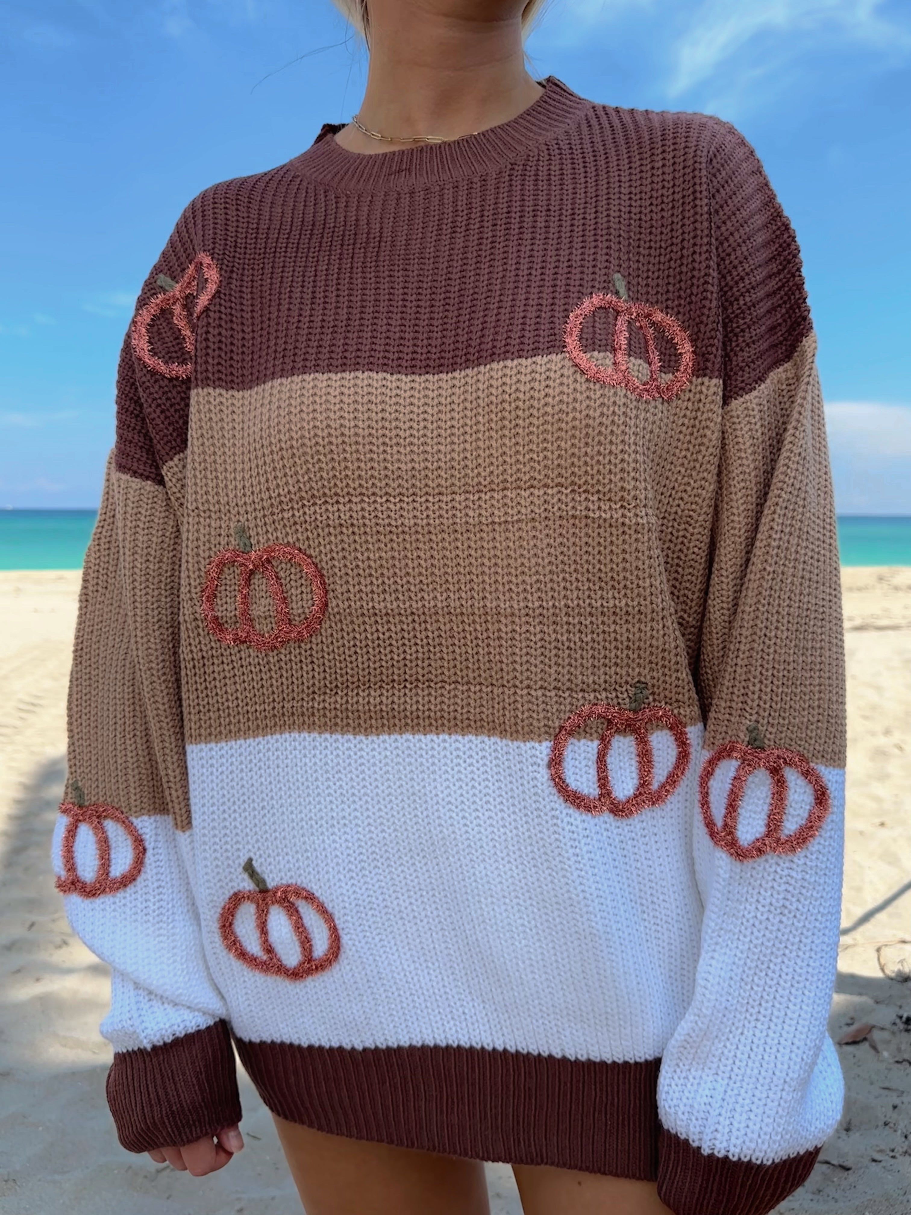 Pumpkin Fall Sweater sold by Sunkissed Coconut