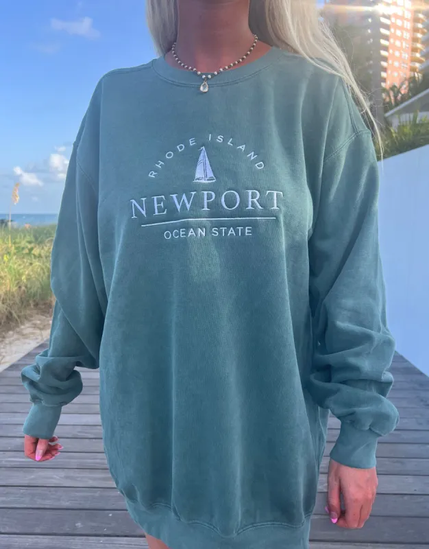 Embroider Newport Sweatshirt sold by Sunkissed Coconut