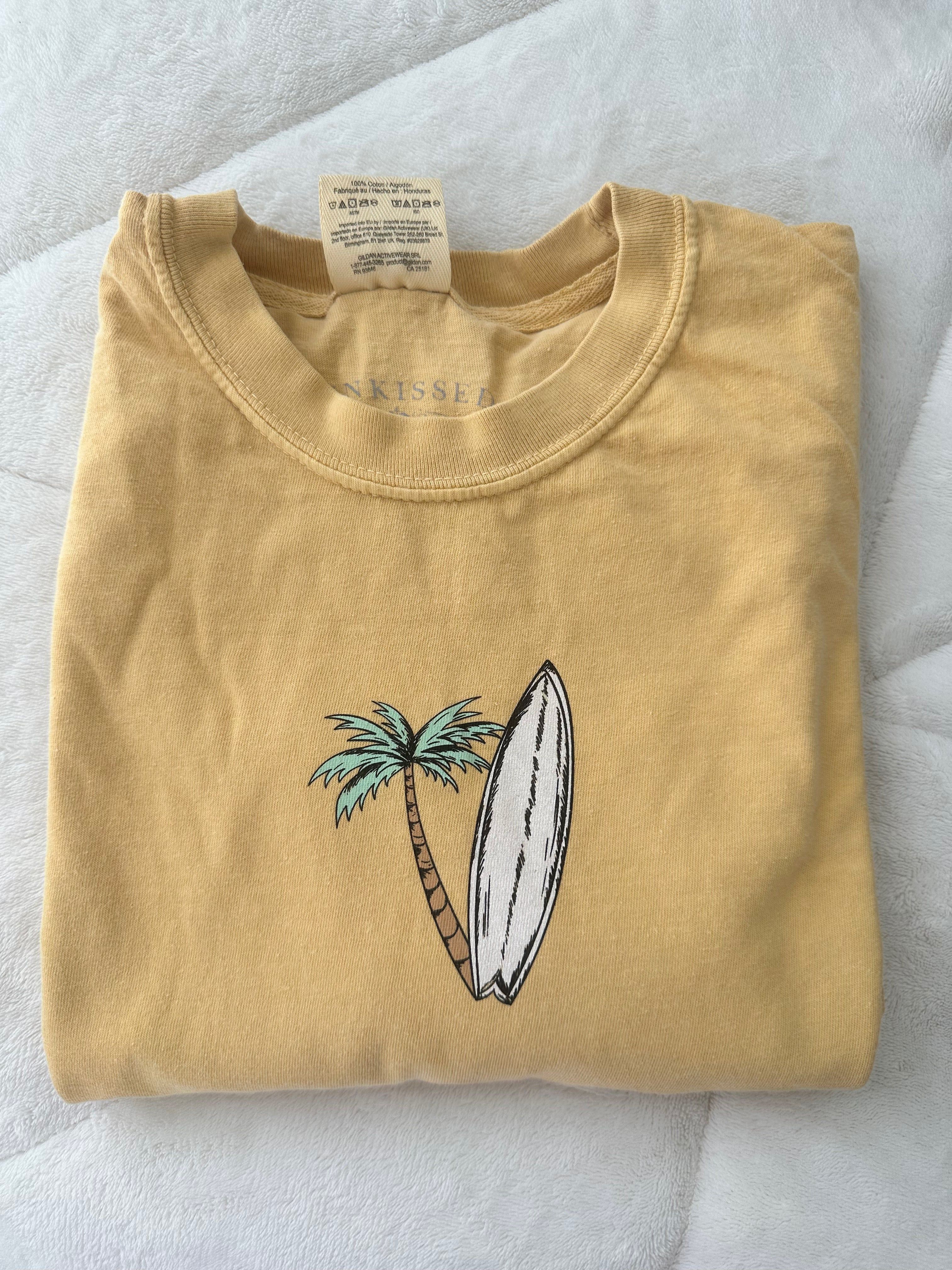 Yellow Surfboard Tee sold by Sunkissed Coconut product image thumbnail 3