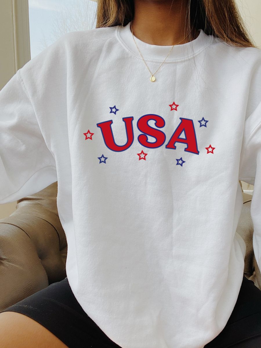 Red USA Independence Day Sweatshirt sold by Sunkissed Coconut