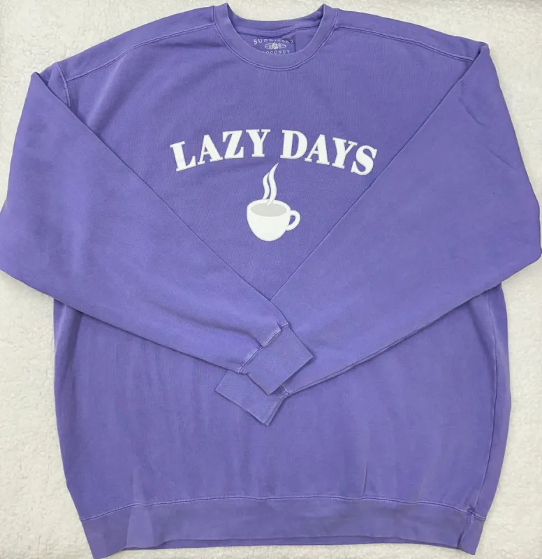 Lazy Days Comfort Colors Sweatshirt sold by Sunkissed Coconut