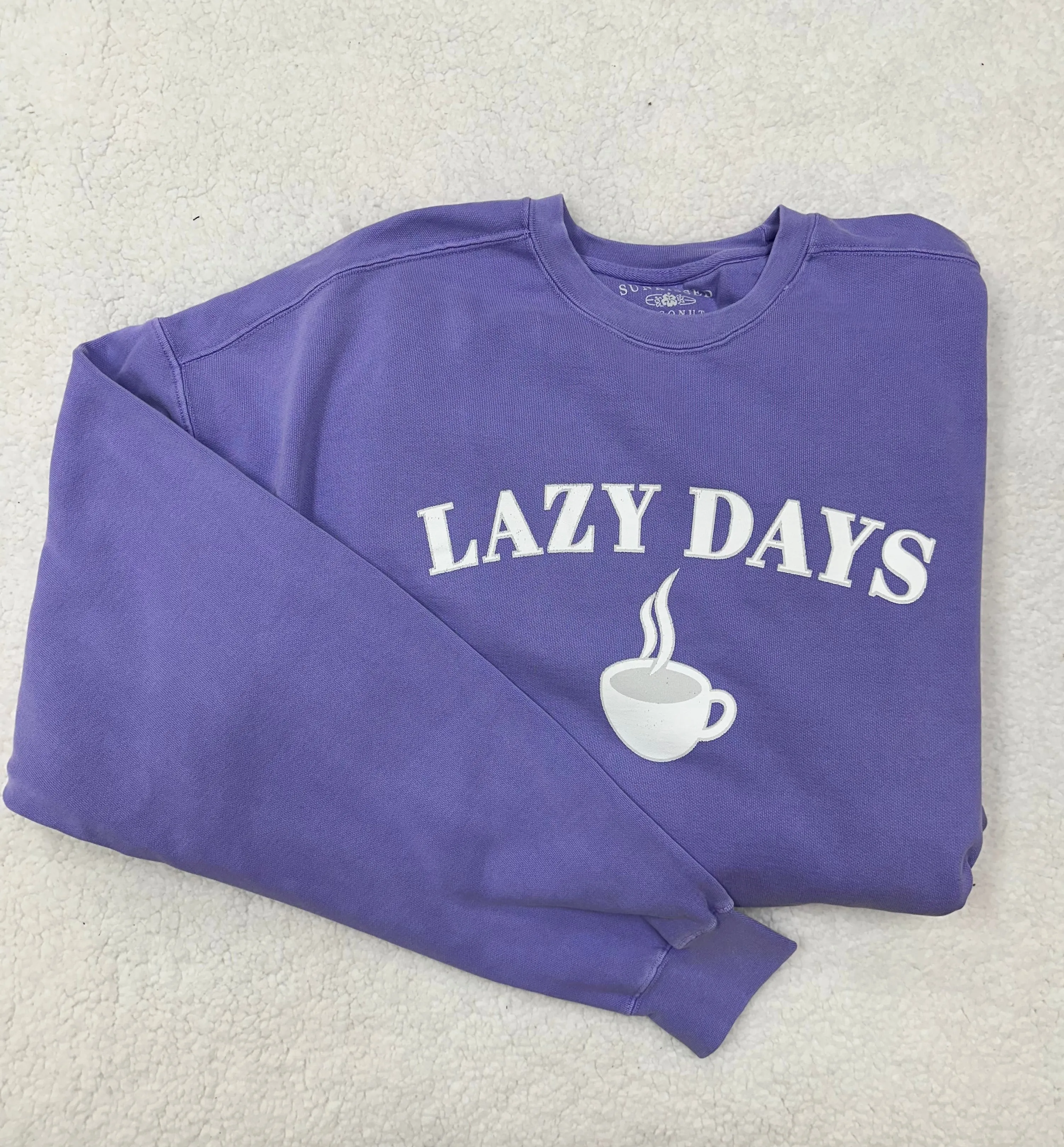 Lazy Days Comfort Colors Sweatshirt sold by Sunkissed Coconut product image thumbnail 2