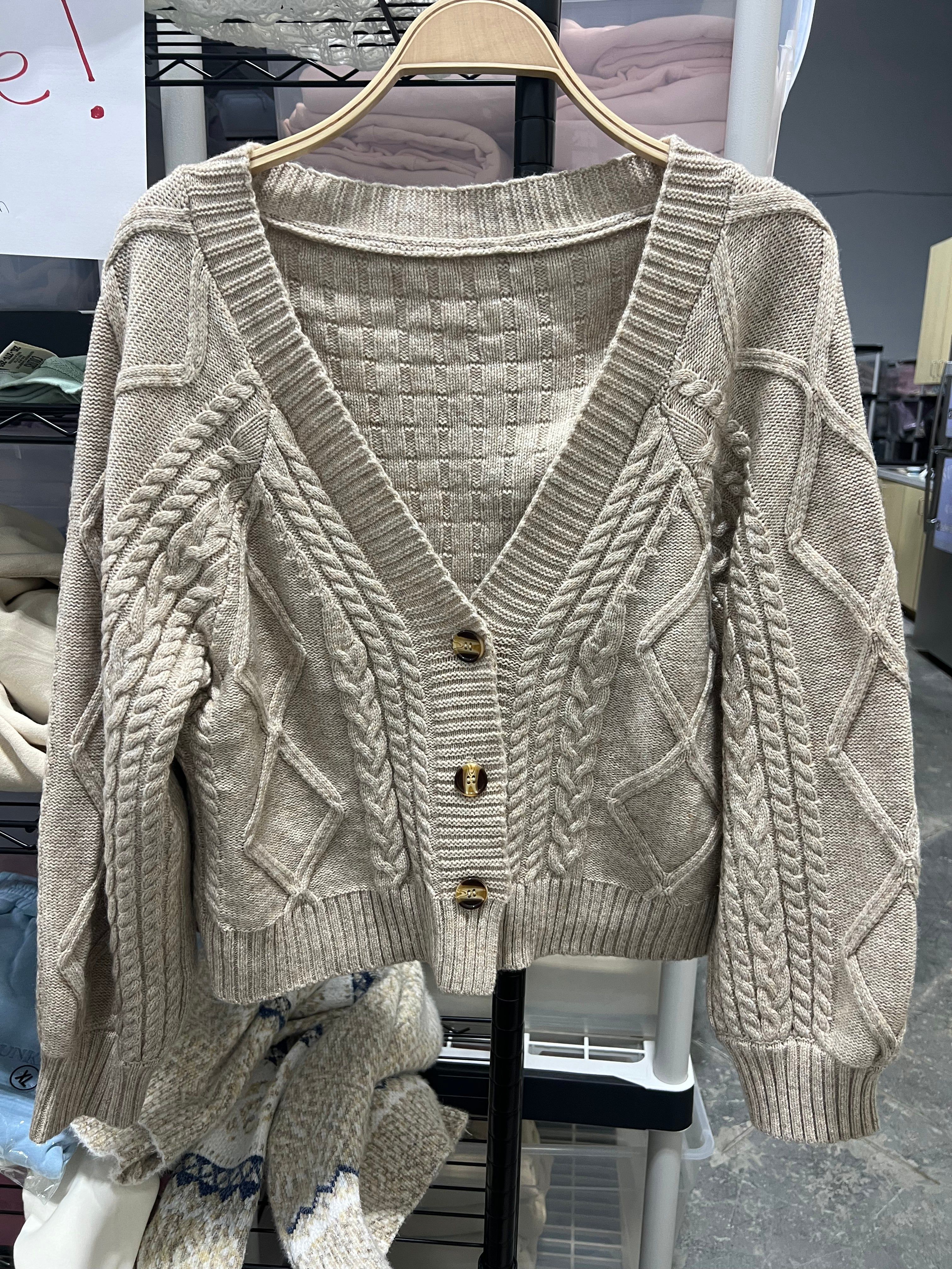 button up sweater one of a kind sold by Sunkissed Coconut