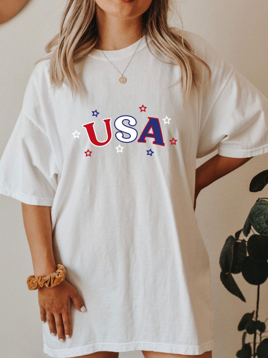 Red, White, And Blue USA Day Tee sold by Sunkissed Coconut