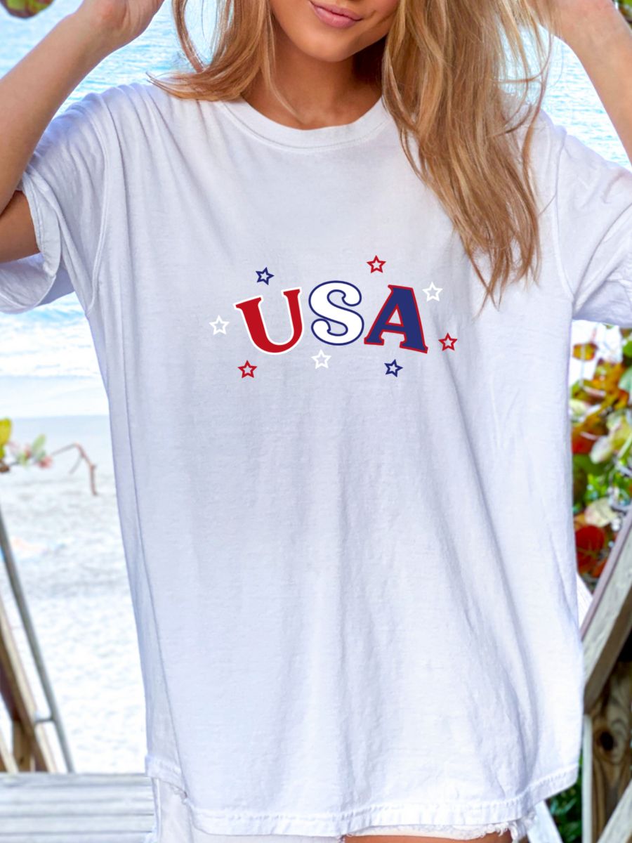 Red, White, And Blue USA Day Tee sold by Sunkissed Coconut product image thumbnail 2
